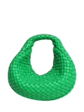 Bottega Veneta green intrecciato lambskin top handle bag - British product