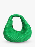 Bottega Veneta green intrecciato lambskin top handle bag - British product