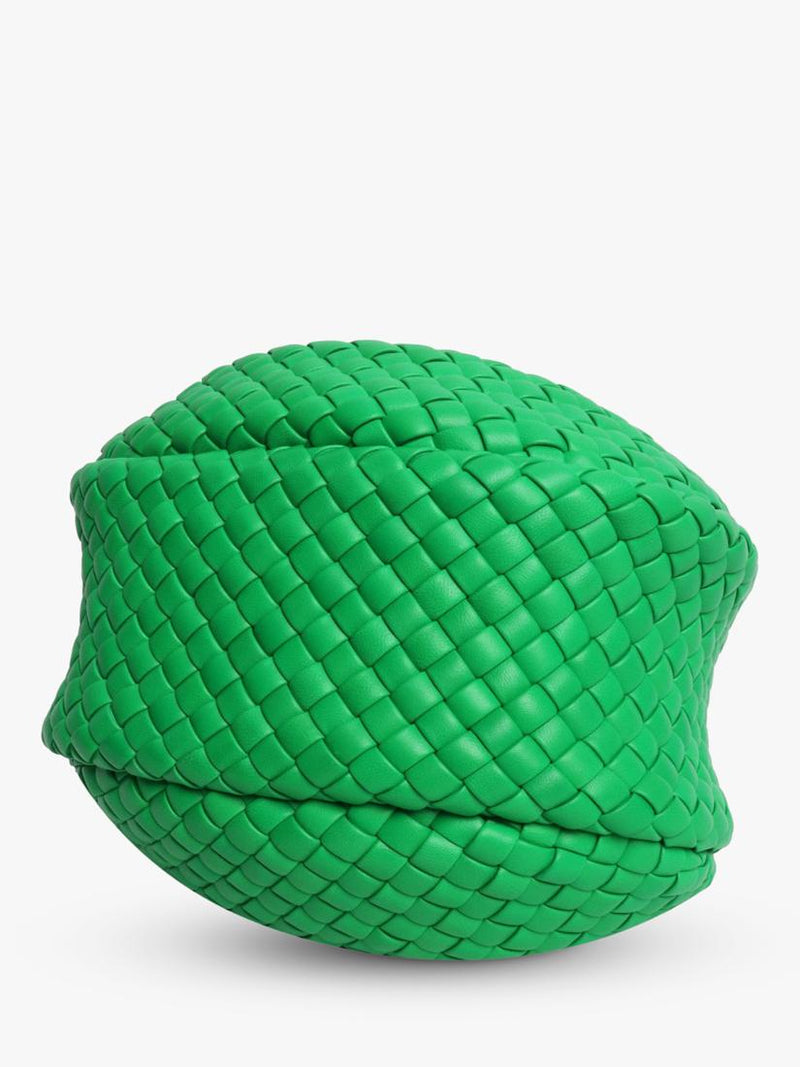 Bottega Veneta green intrecciato lambskin top handle bag - British product