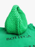 Bottega Veneta green intrecciato lambskin top handle bag - British product