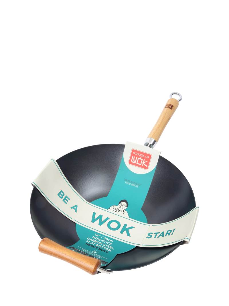 School of Wok non-stick carbon steel wok 36cm (British brand)