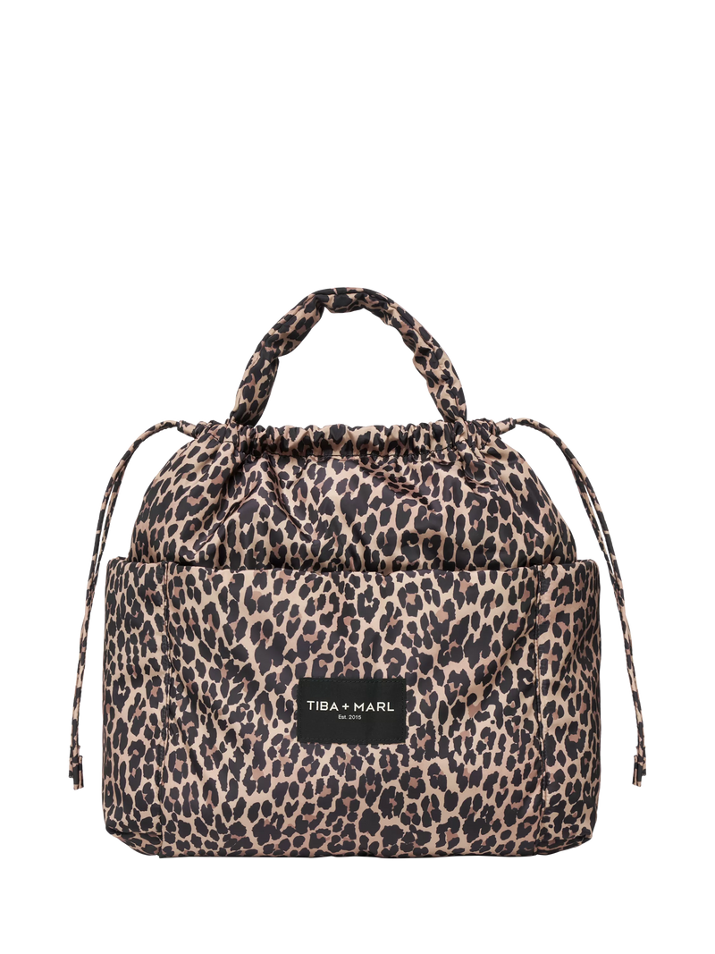 Tiba + Marl Luna changing bag Leopard, imported from the UK