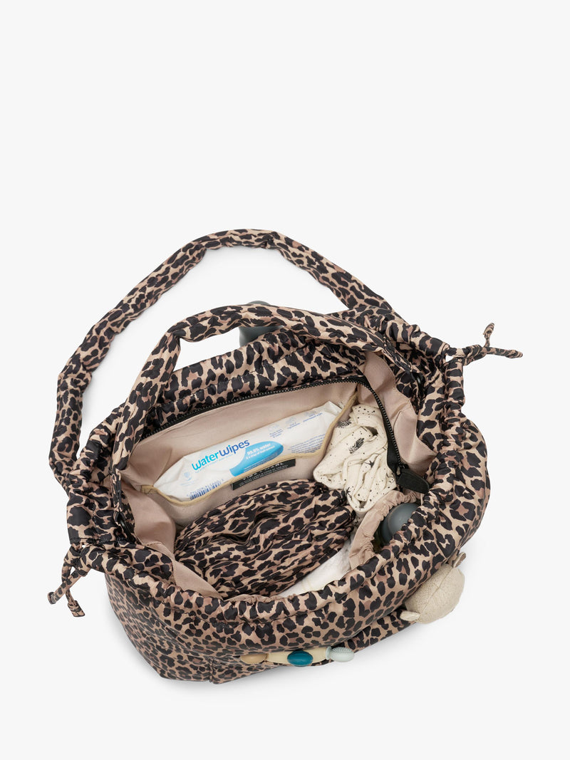 Tiba + Marl Luna changing bag Leopard, imported from the UK