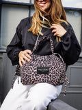 Tiba+Marl mini changing bag leopard print, imported from the UK