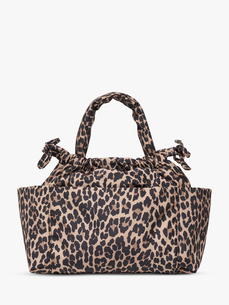 Tiba+Marl mini changing bag leopard print, imported from the UK