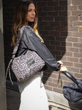 Tiba+Marl mini changing bag leopard print, imported from the UK
