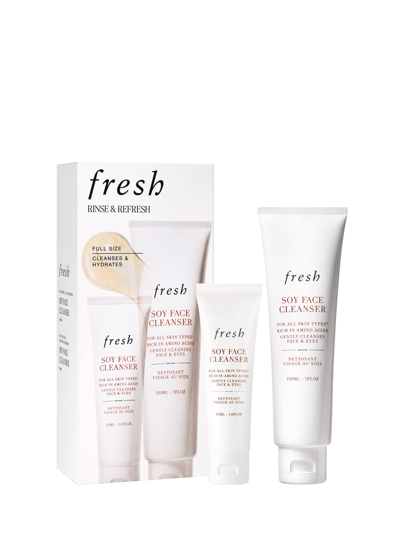 Fresh Soy Face Cleanser Duo skincare gift set (British brand)