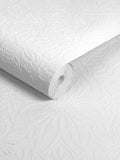 William Morris At Home Dove & Rose paintable wallpaper white, UK version