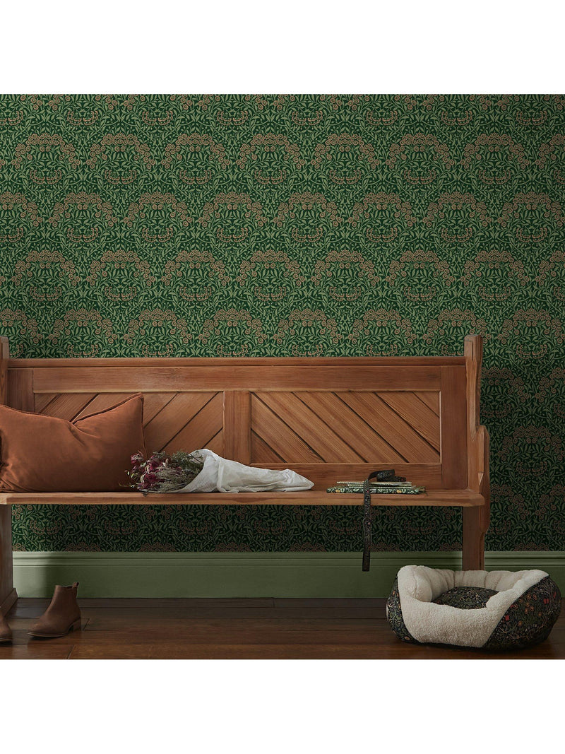 William Morris At Home Michaelmas Daisy wallpaper roll, imported from the UK
