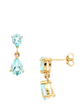 E.W Adams blue topaz drop earrings, UK version