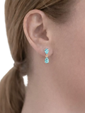 E.W Adams blue topaz drop earrings, UK version