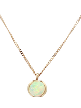 John Lewis E.W Adams 9ct Yellow Gold Round Opal Pendant Necklace- Buy online at McGrocer