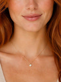 E.W Adams 9ct yellow gold round opal pendant necklace - British product