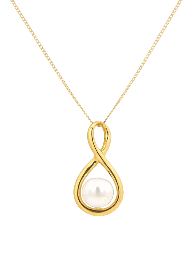 E.W Adams 9ct gold freshwater pearl pendant, imported from the UK