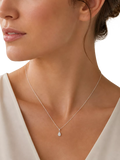 E.W Adams diamond pear drop pendant necklace 18ct white gold, UK version