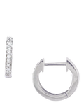 E.W Adams 9ct gold diamond huggie hoops 0.13ct, imported from the UK