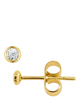 John Lewis E.W Adams 9ct Yellow Gold Diamond Solitaire Stud Earrings- Buy online at McGrocer