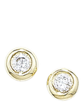 E.W Adams 9ct gold diamond stud earrings, UK version