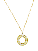 John Lewis E.W Adams 9ct Yellow Gold Diamond Round Pendant Necklace- Buy online at McGrocer