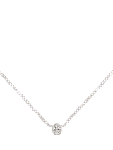 John Lewis E.W Adams 9ct White Gold Solitaire Diamond Pendant Necklace- Buy online at McGrocer