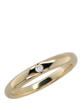 E.W Adams 9ct yellow gold diamond band ring size M (British brand)