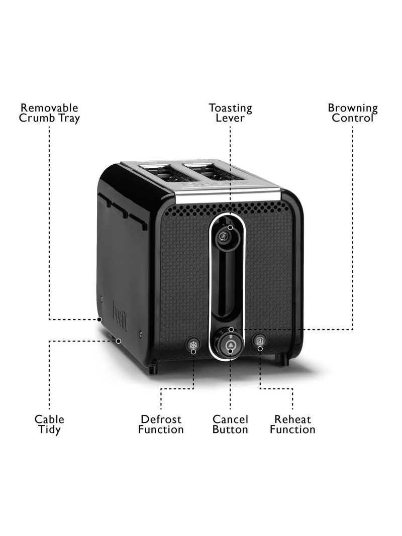 Dualit Studio 2 slice toaster black, UK version