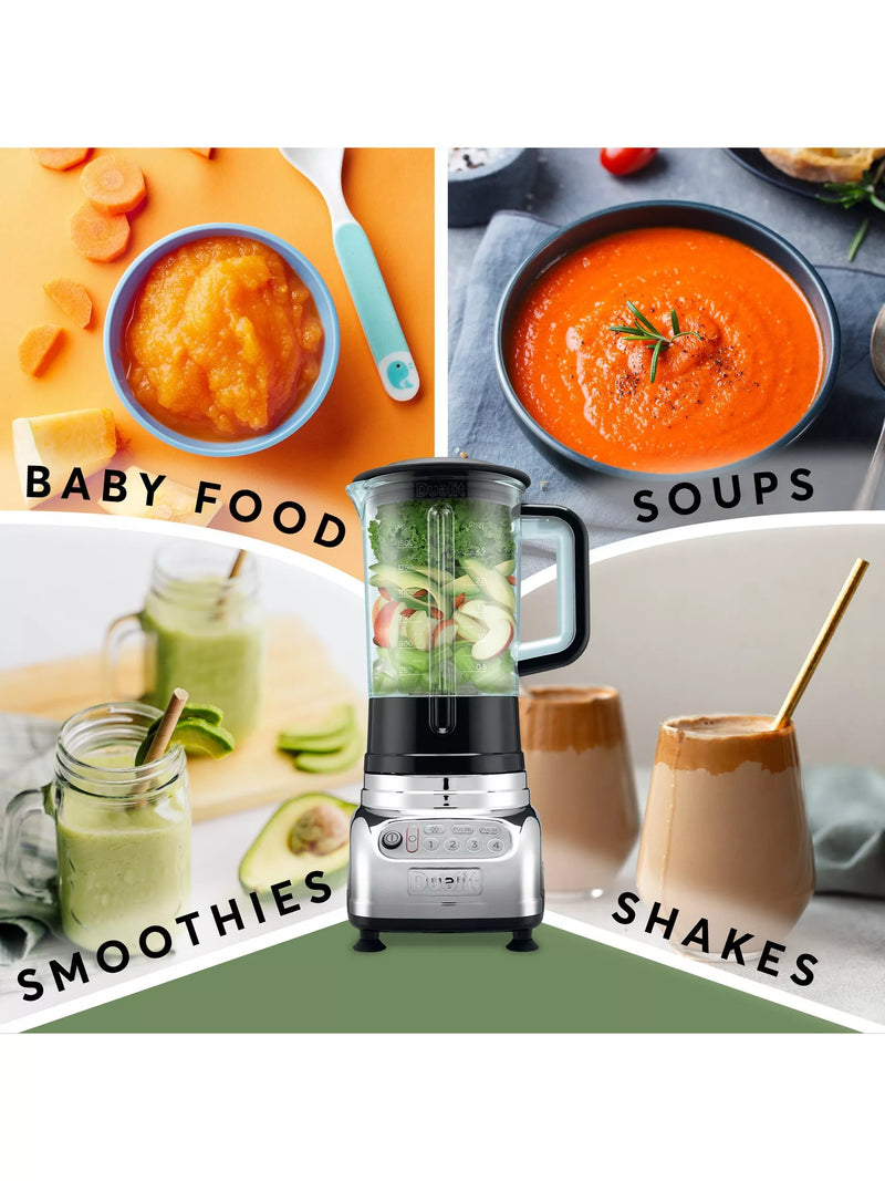 Dualit stainless steel food blender and smoothie maker, imported from the UK