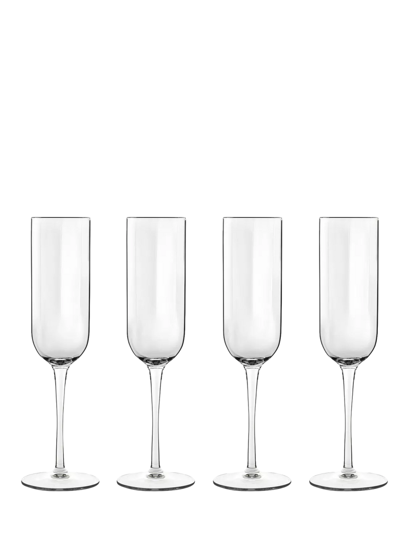 Luigi Bormioli champagne flutes 210ml set of 4 - British product
