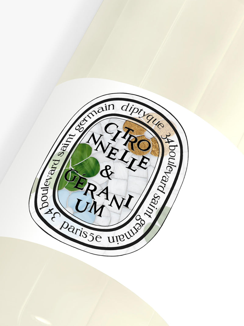 Diptyque limited edition Citronnelle & Géranium shower gel 200ml, UK version