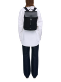 Sandqvist Leather Lid backpack 25L black, UK version