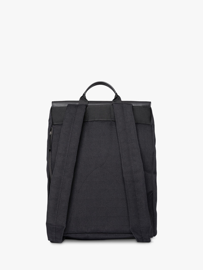 Sandqvist Leather Lid backpack 25L black, UK version