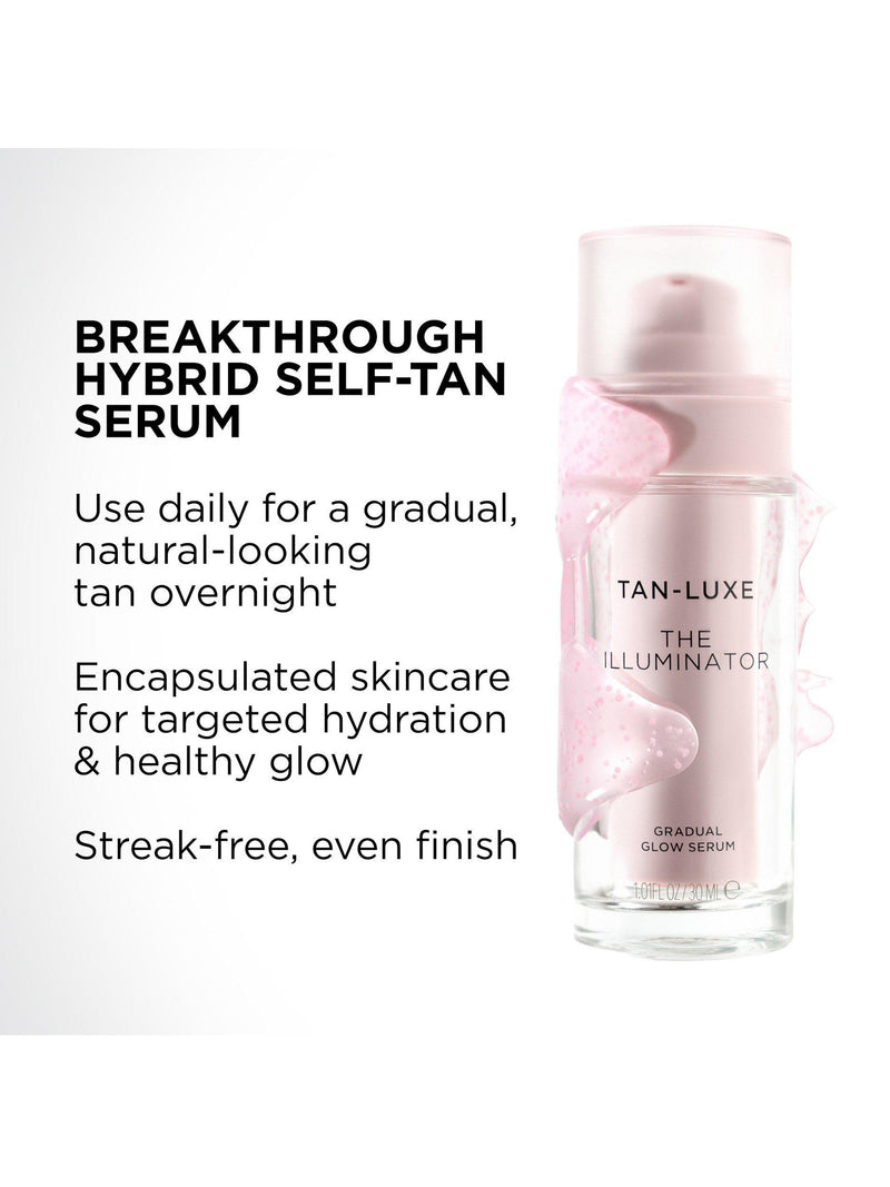Tan-Luxe Illuminator self-tan serum 30ml, imported from the UK