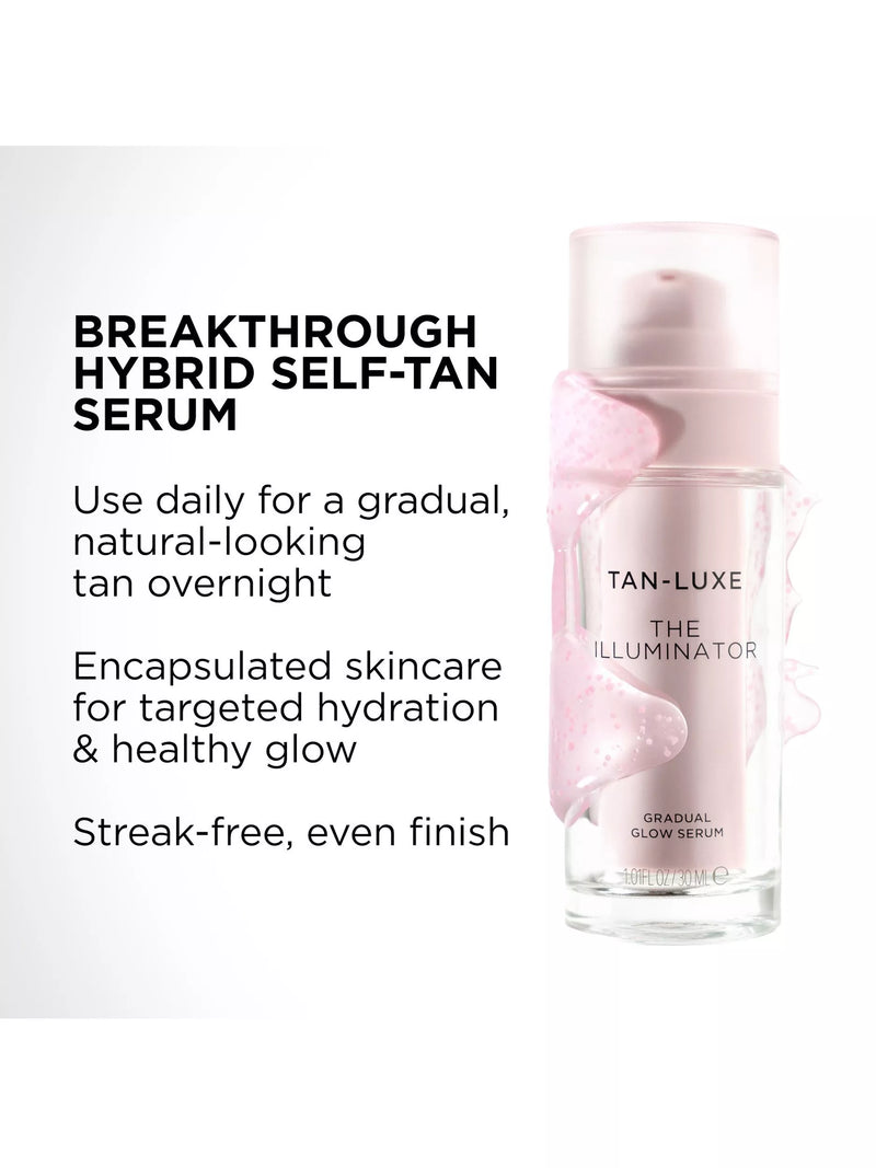 Tan-Luxe Illuminator self-tan serum 30ml, imported from the UK
