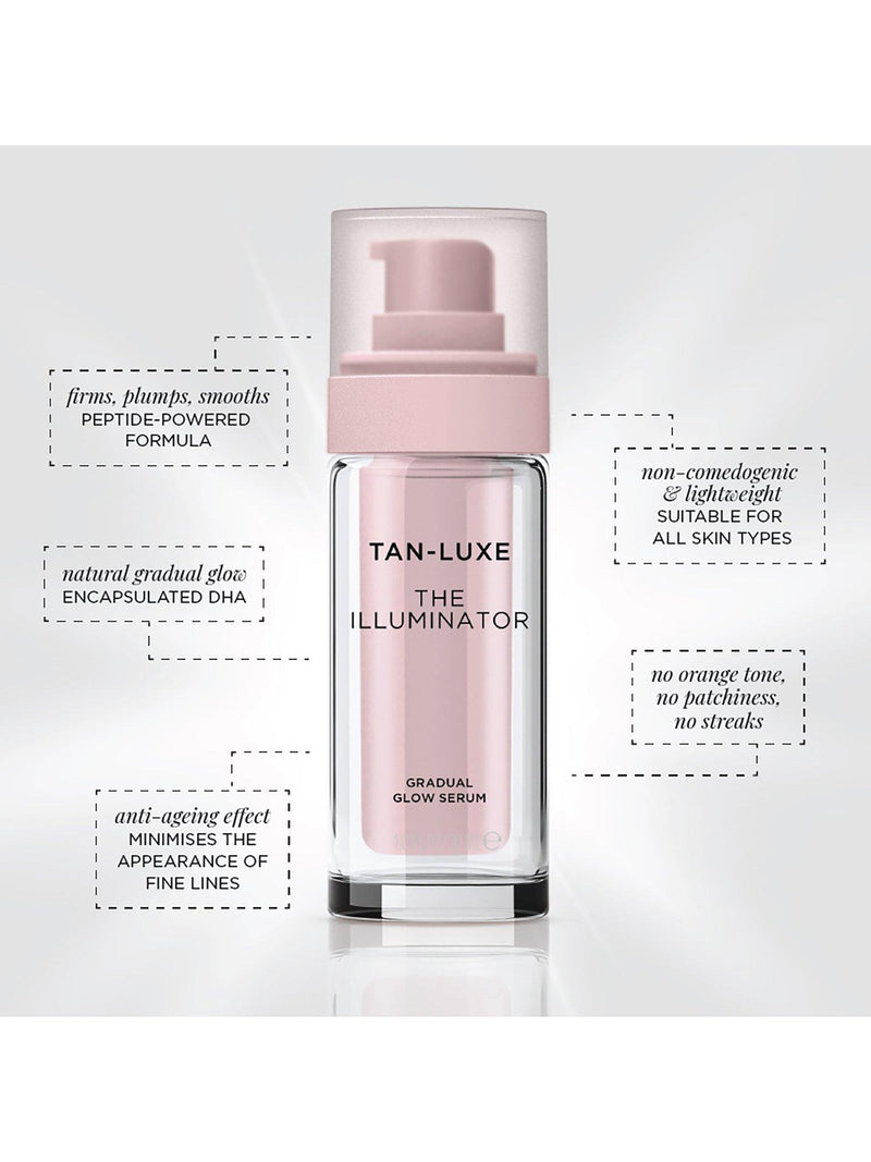 Tan-Luxe Illuminator self-tan serum 30ml, imported from the UK