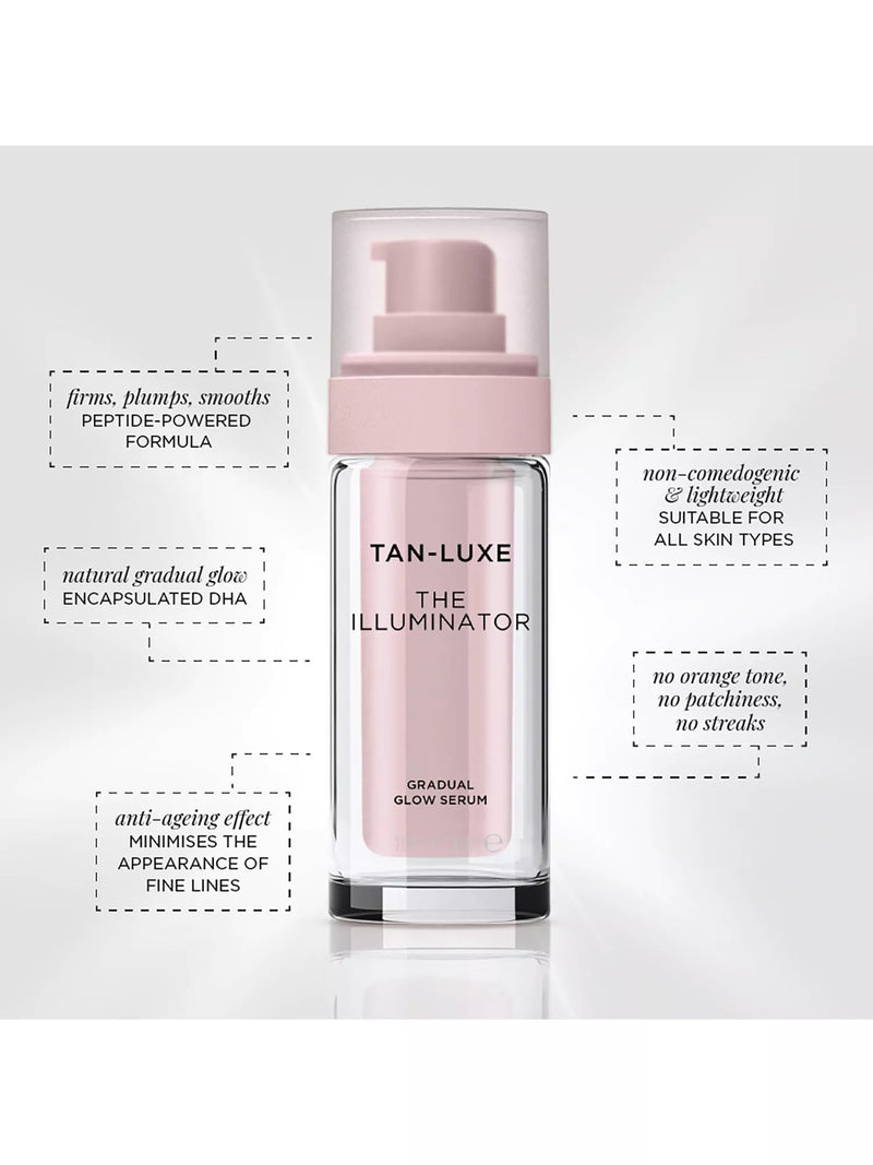 Tan-Luxe Illuminator self-tan serum 30ml, imported from the UK