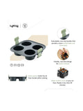 Lékué silicone non-stick muffin mould 4-hole - British product