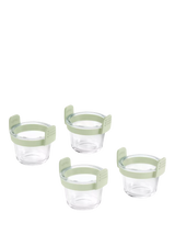 John Lewis Lékué Air Fryer Glass Mini Cups, Set of 4, Clear/Green- Buy online at McGrocer