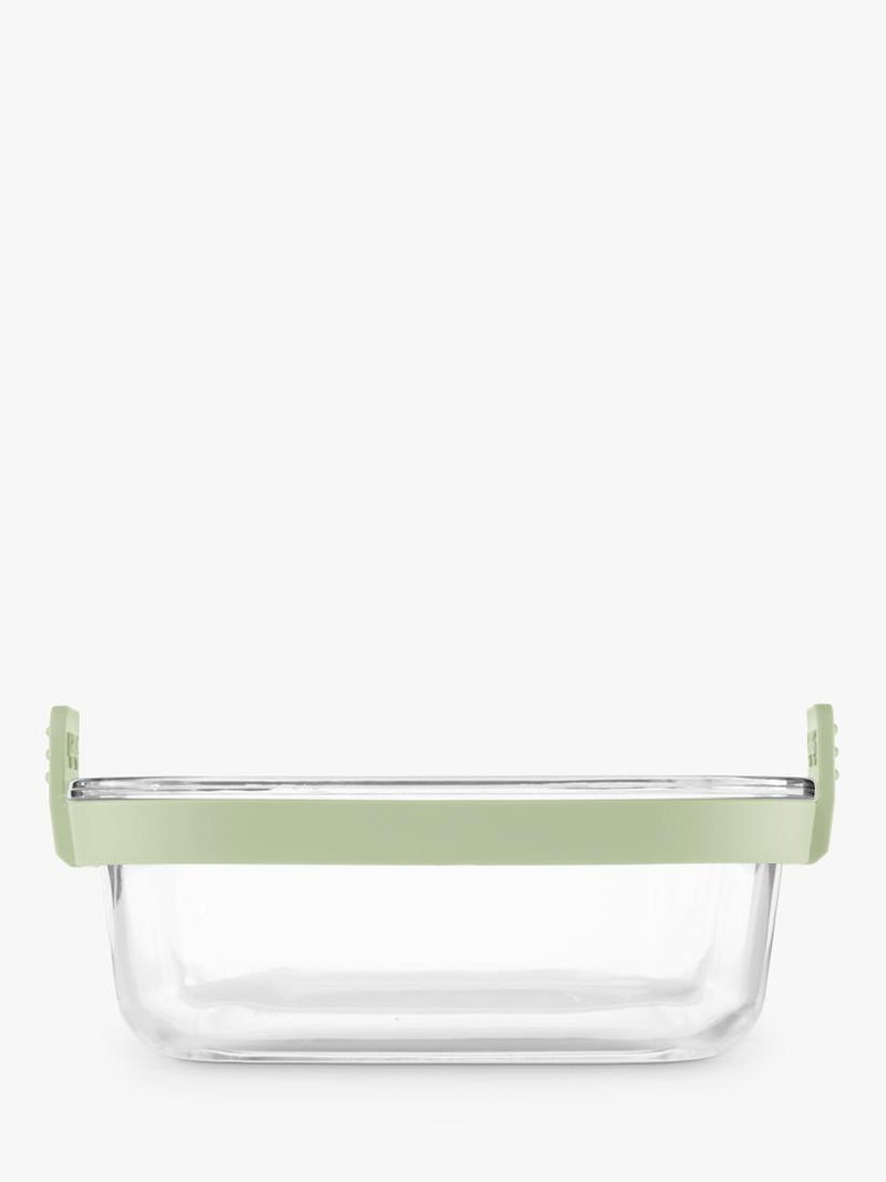 Lékué air fryer square glass dish clear green (British brand)