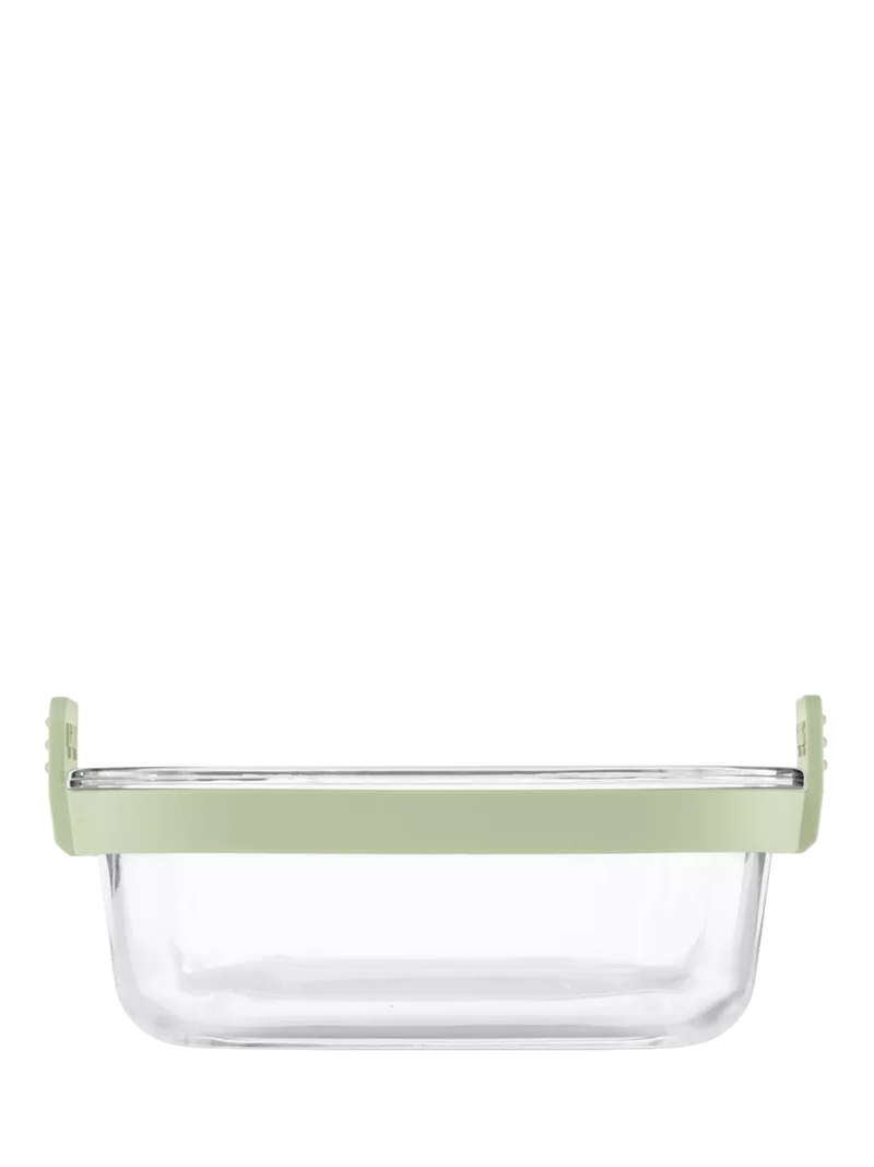 Lékué air fryer square glass dish clear green (British brand)