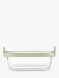 Lékué air fryer square glass dish clear green (British brand)