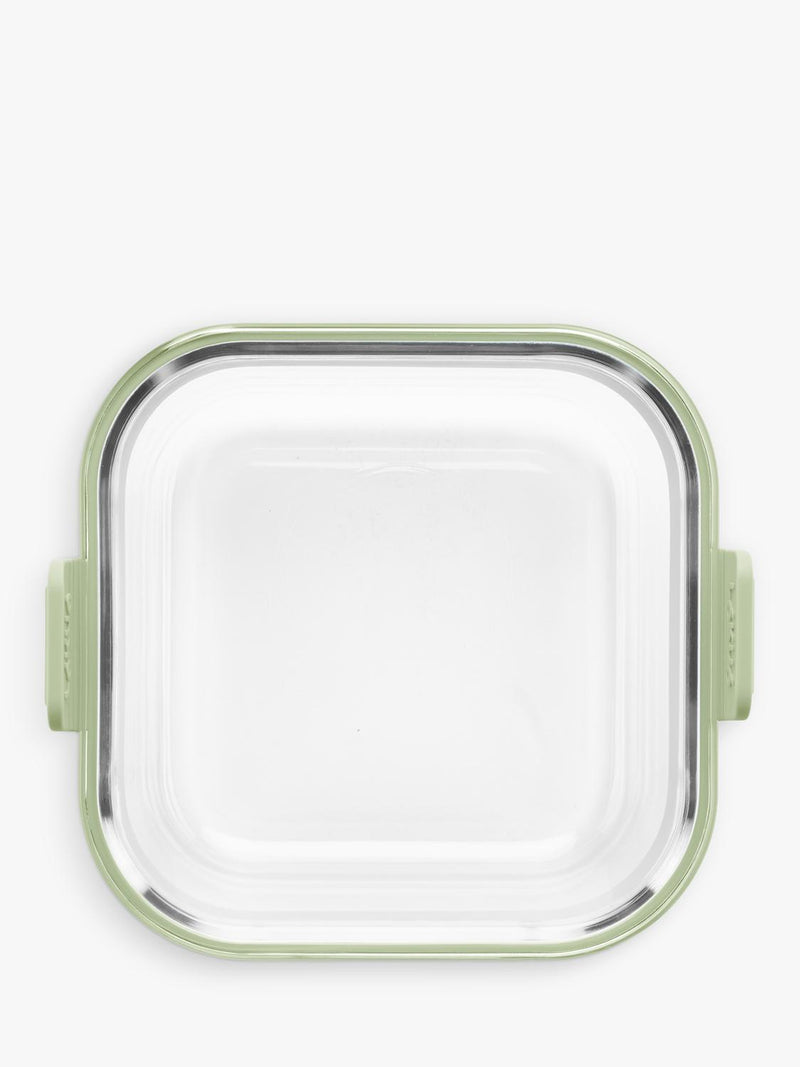 Lékué air fryer square glass dish clear green (British brand)