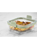 Lékué air fryer square glass dish clear green (British brand)
