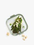 Lékué air fryer square glass dish clear green (British brand)