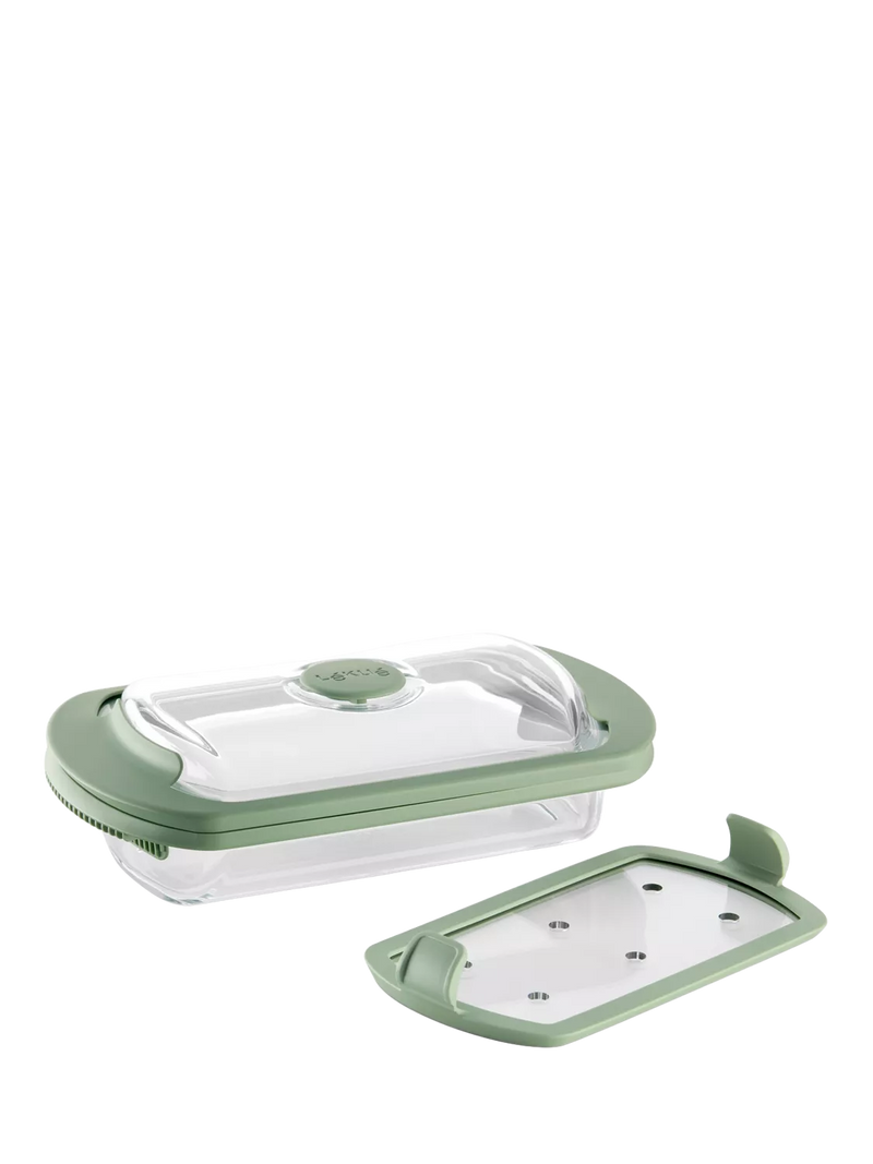 Lékué glass steam cooker set with tray (British brand)