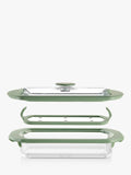 Lékué glass steam cooker set with tray (British brand)