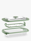 Lékué glass steam cooker set with tray (British brand)