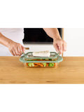 Lékué glass steam cooker set with tray (British brand)
