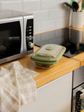Lékué glass steam cooker set with tray (British brand)