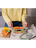 Lékué glass steam cooker set with tray (British brand)