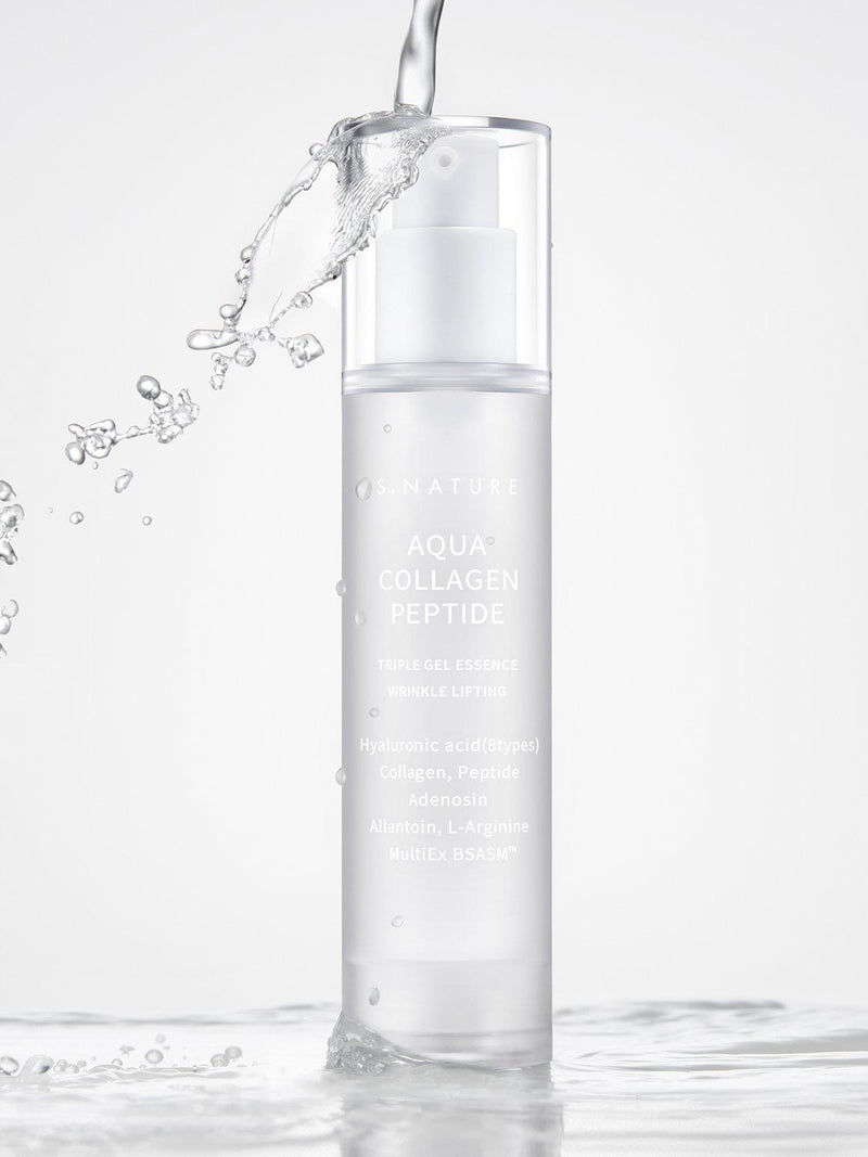 S.NATURE Aqua Collagen Peptide Triple Gel Essence 50ml, imported from the UK
